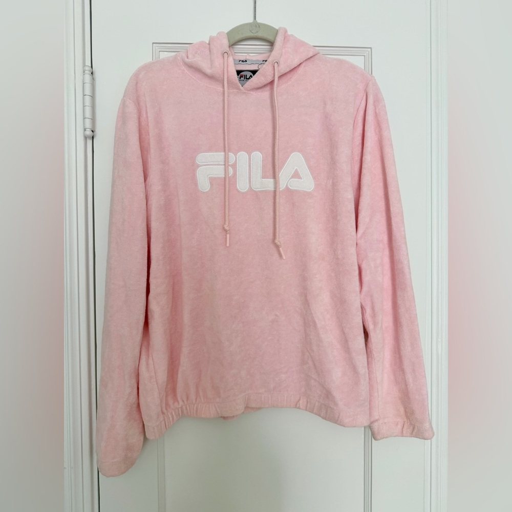 PRICE DROP! Fila Baby Pink French Terry Hoodie - Medium